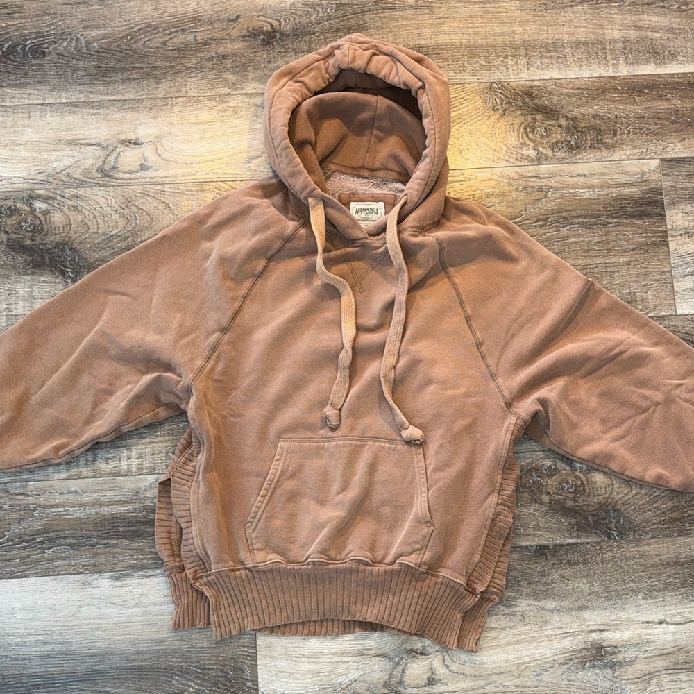 American Eagle Tan Hoodie Sweater